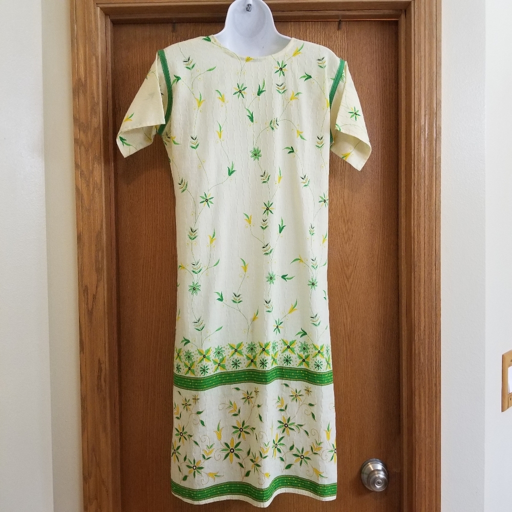 Vintage Boho Embroidered Floral Tunic Shirt L - Picture 4 of 4